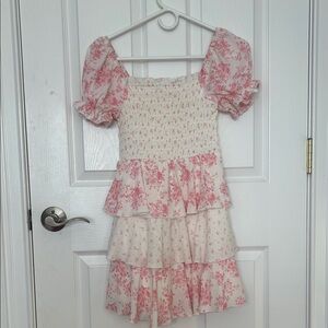 Floral Pink Kids Dress